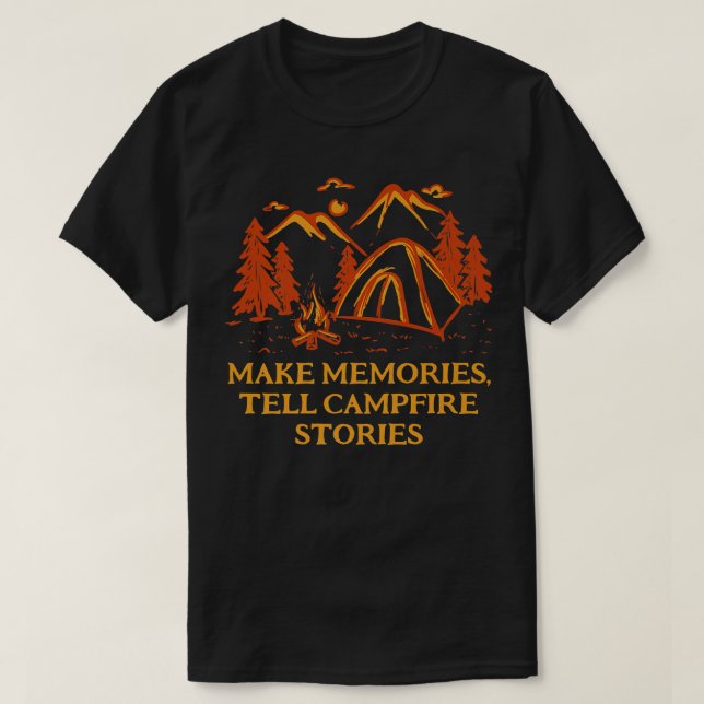 Camiseta Recuerdos cuentan historias de fogatas camping ami (Diseño del anverso)
