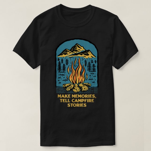 Camiseta Recuerdos cuentan historias de fogatas camping ami (Diseño del anverso)