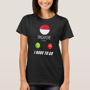 Camiseta Recuerdos de bandera de Singapur que Singapur llam