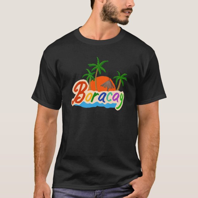 Camiseta Recuerdos de Boracay Filipinas para hombres 3 (Anverso)