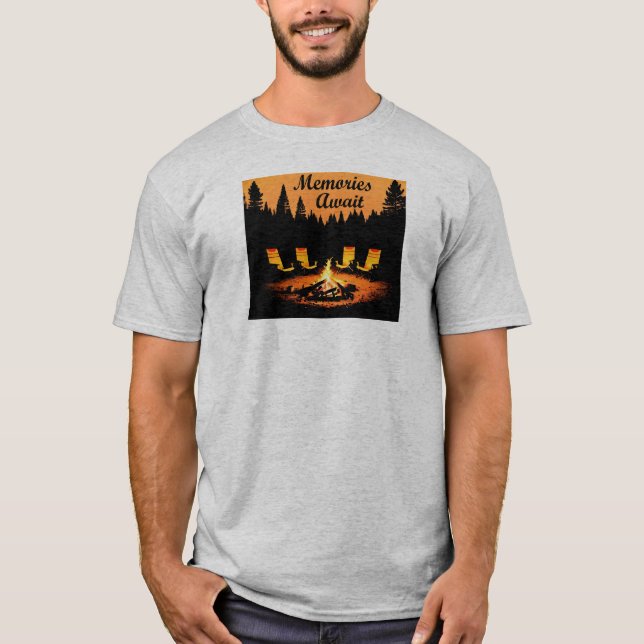 Camiseta Recuerdos de camping a la espera (Anverso)