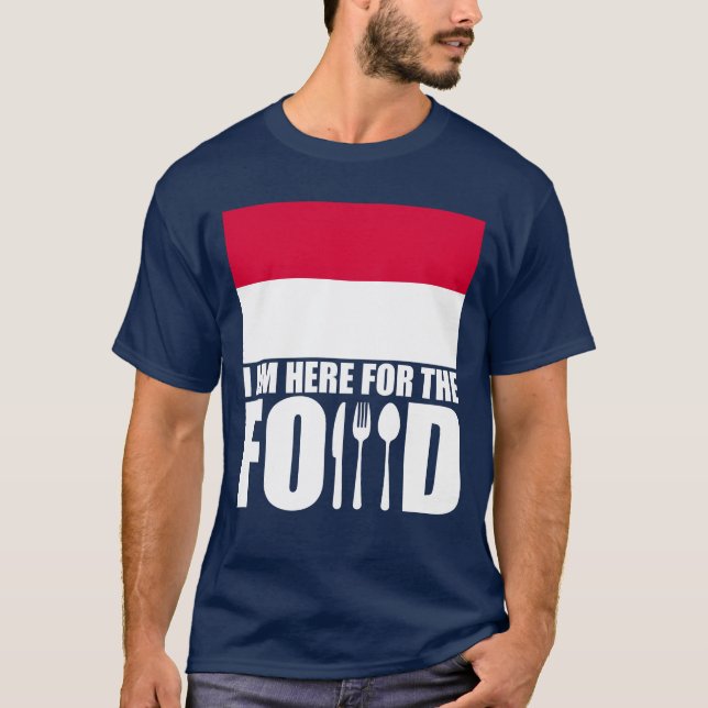 Camiseta recuerdos de comida de viaje familiar Mónaco (Anverso)