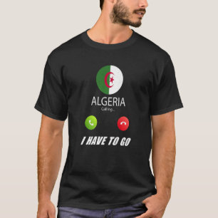 Camiseta Recuerdos de la bandera argelina que Argelia llama