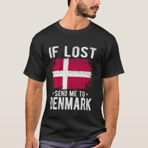 Camiseta Recuerdos de la bandera de Dinamarca - Si me pierd
