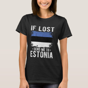 Camiseta Recuerdos de la bandera de Estonia - Si me pierdes