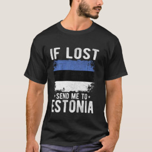 Camiseta Recuerdos de la bandera de Estonia - Si me pierdes