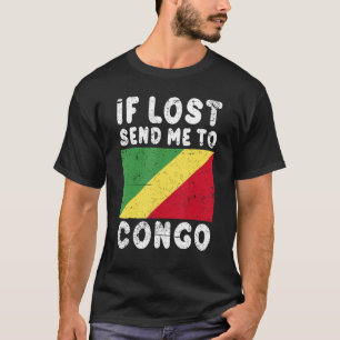Camiseta Recuerdos de la bandera del Congo si me perdiste,