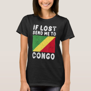 Camiseta Recuerdos de la bandera del Congo si me perdiste,