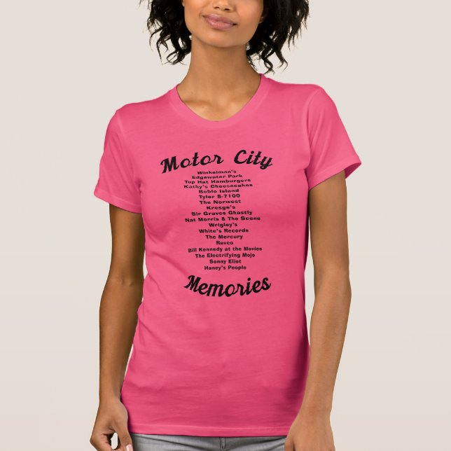 Camiseta Recuerdos de la ciudad del motor (Anverso)