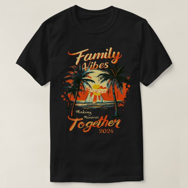 Camiseta Recuerdos de la Reunión Tropical 2024 de Vibes Fam (Diseño del anverso)