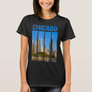 Camiseta Recuerdos de la silueta de la ciudad de Chicago Il