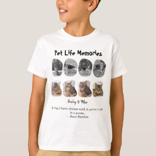 Camiseta Recuerdos de la vida de mascotas Plantilla de trib