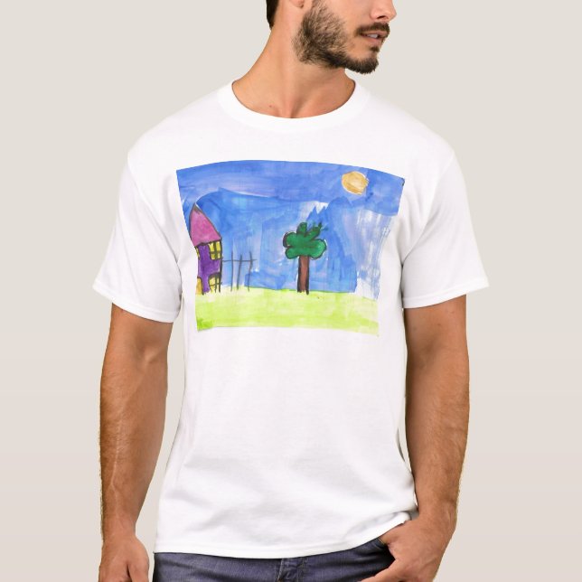 Camiseta Recuerdos de las ilustraciones de su niño (Anverso)