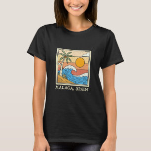Camiseta Recuerdos de Málaga España Viajes Vacaciones Hombr