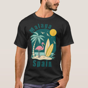 Camiseta Recuerdos de Málaga España Viajes Vacaciones Hombr