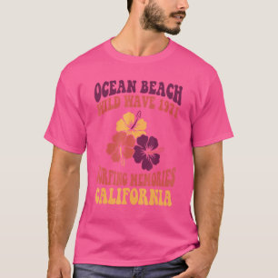 Camiseta Recuerdos de surf Ocean Beach Wild Wave 1971 Calif