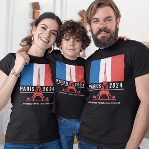 Camiseta Recuerdos de vacaciones familiares en París Franci