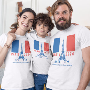 Camiseta Recuerdos de vacaciones familiares en París Franci