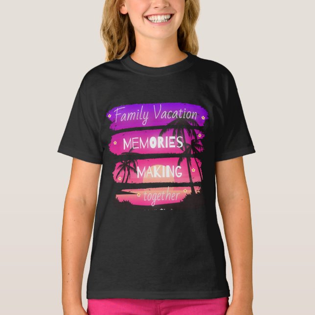 Camiseta Recuerdos de vacaciones familiares juntos Shir 202 (Anverso)