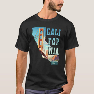 Camiseta Recuerdos del puente Golden Gate San Francisco Map