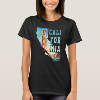 Camiseta Recuerdos del puente Golden Gate San Francisco Map