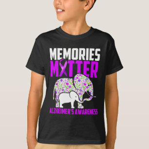 Camiseta Recuerdos importan elefante de conciencia de Alzhe