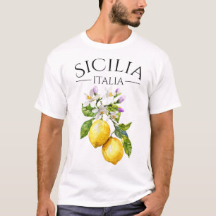 Camiseta Recuerdos italianos de Sicilia limones de Italia
