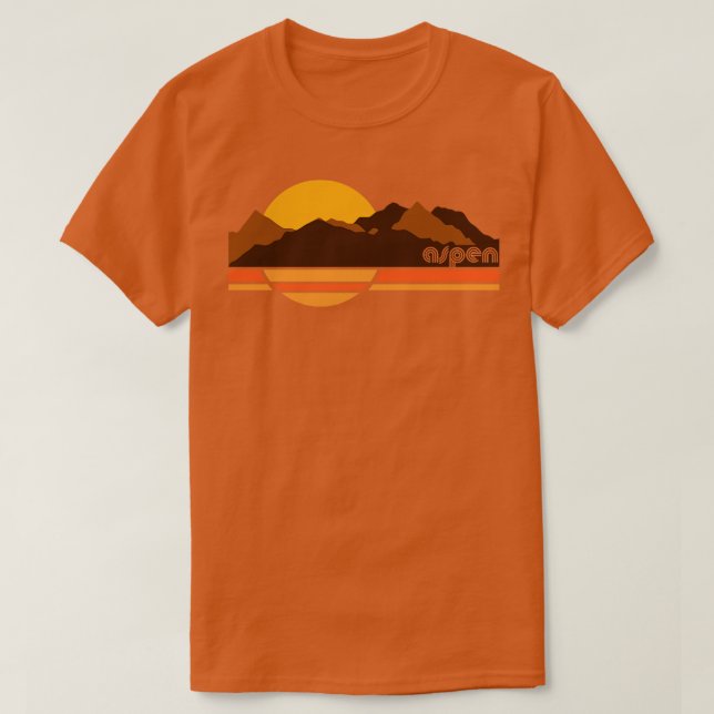 Camiseta Recuerdos turísticos de Aspen Retro 70 (Diseño del anverso)