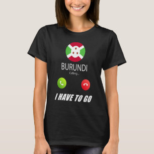 Camiseta Recuerro de bandera de Burundi al que Burundi llam