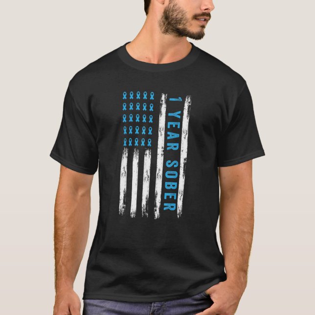 Camiseta Recuperación de adicciones al alcohol a un año Sob (Anverso)
