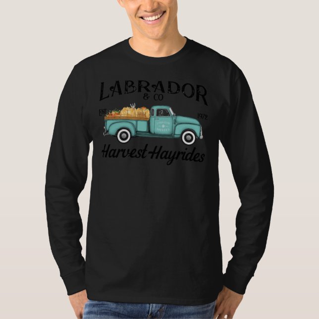 Camiseta Recuperación de Labrador Negro Cosecha Hayride Ant (Anverso)