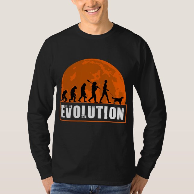 Camiseta Recuperación plana de 2 perros con evolución human (Anverso)