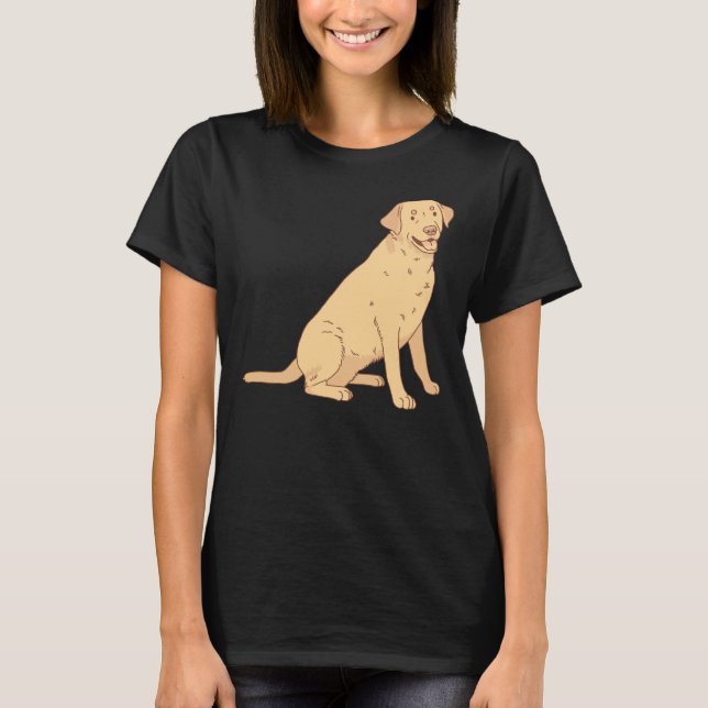 Camiseta Recuperador de labrador amarillo 333 (Anverso)