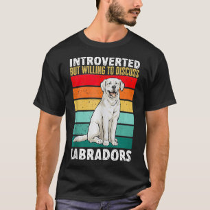 Camiseta Recuperador de Labrador Blanco Introvertido Labora
