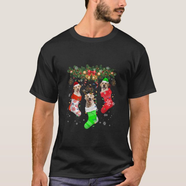 Camiseta Recuperador de Labrador de Renos del Santa ELF en  (Anverso)