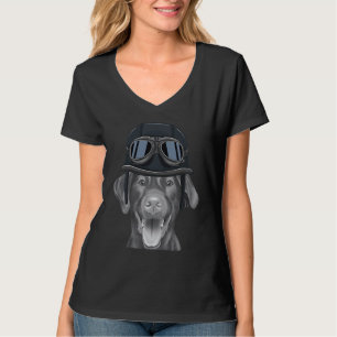 Camiseta Recuperador de Labrador Marrón con motocicleta de