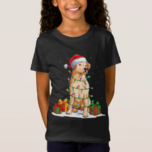 Camiseta Recuperador de Labrador Santa Christmas Tree Encen