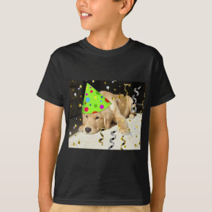 Camiseta Recuperador de oro animal de fiesta de cumpleaños