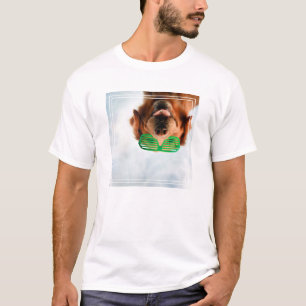 Camiseta Recuperador de oro con gafas de sol verdes