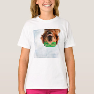 Camiseta Recuperador de oro con gafas de sol verdes