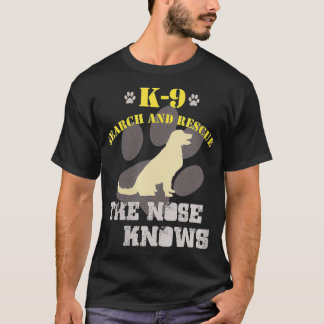Camiseta Recuperador de oro del equipo de búsqueda de perro