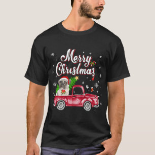 Camiseta Recuperador de Pug monta Navidades de Camión Rojo