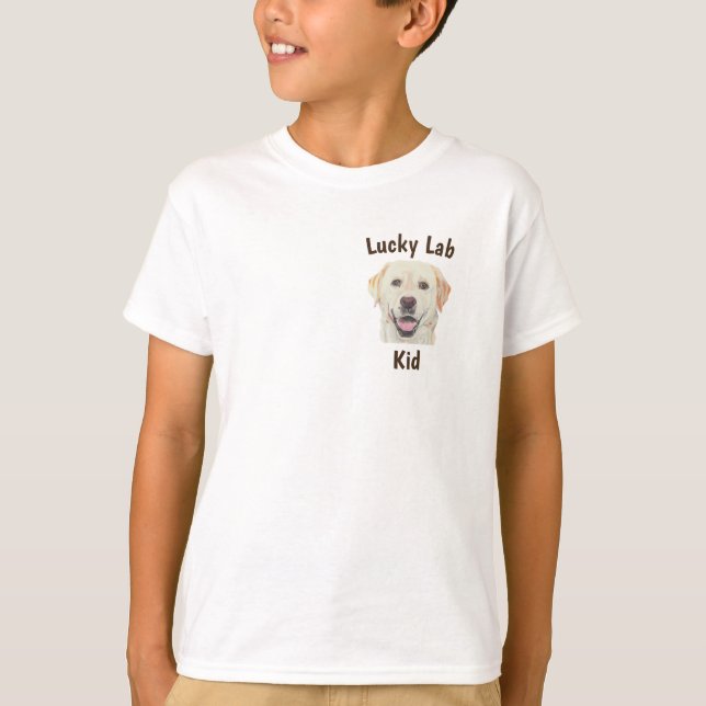Camiseta recuperadora de Labrador de niño (Anverso)