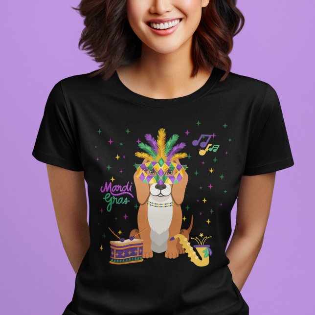 Camiseta Recuperadores de Mardi Gras (Mardi Gras Retriever Dog T-Shirt)