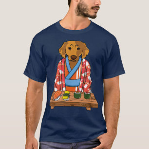 Camiseta Recuperar perro dorado Kimono Kawaii