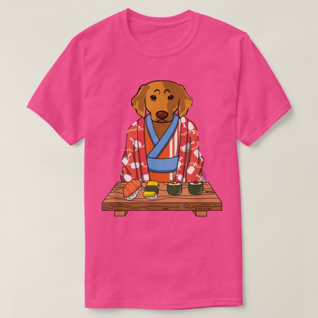 Camiseta Recuperar perro dorado Kimono Kawaii (Diseño del anverso)