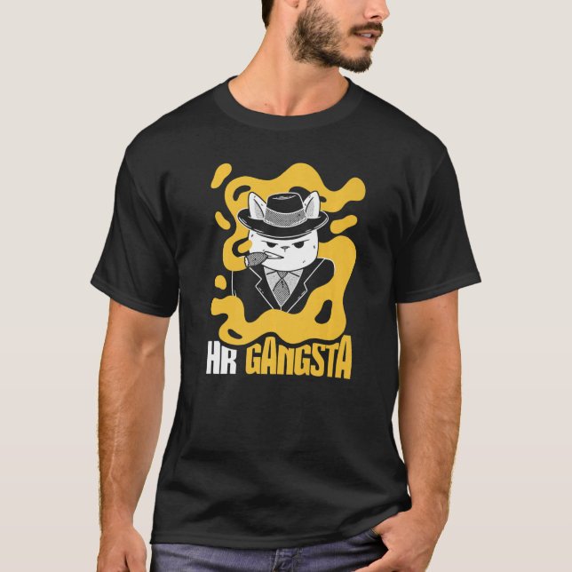 Camiseta Recursos humanos de RH Gangsta Costume (Anverso)