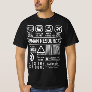 Camiseta Recursos humanos - símbolos de la definición del