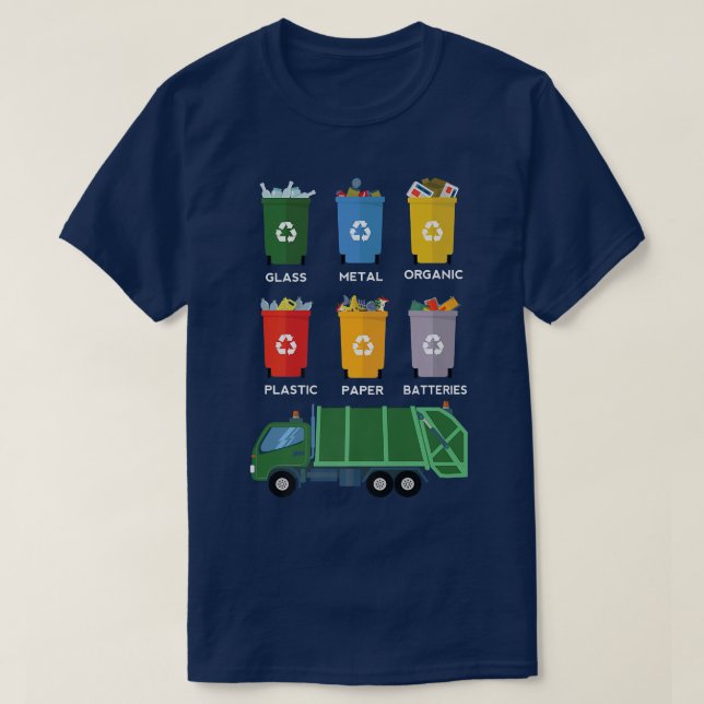 Camiseta Recycle Bin Garbage Day Waste Management Garbage T (Diseño del anverso)