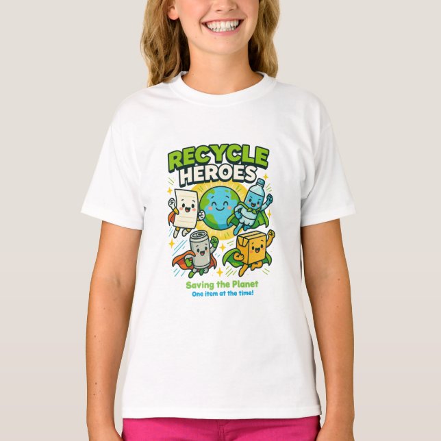 Camiseta Recycle Heroes – America Recycles Day Shirt (Anverso)